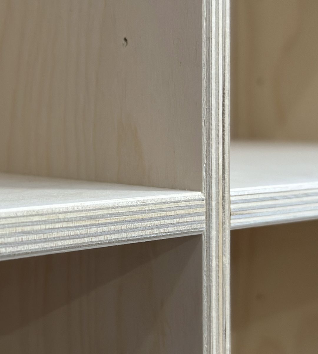 image - Kubik birk hel reolkasse - 4 rum