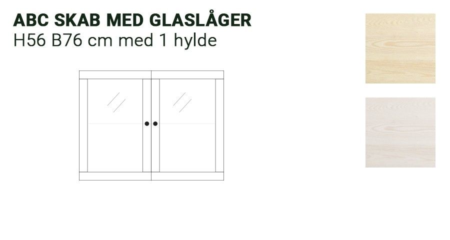 image - ABC Skab med glaslåge