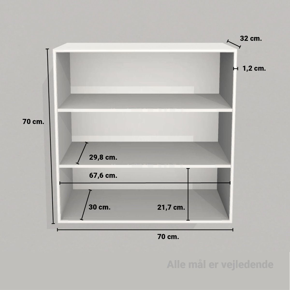 image - Kubik eg hel reolkasse - 3 rum