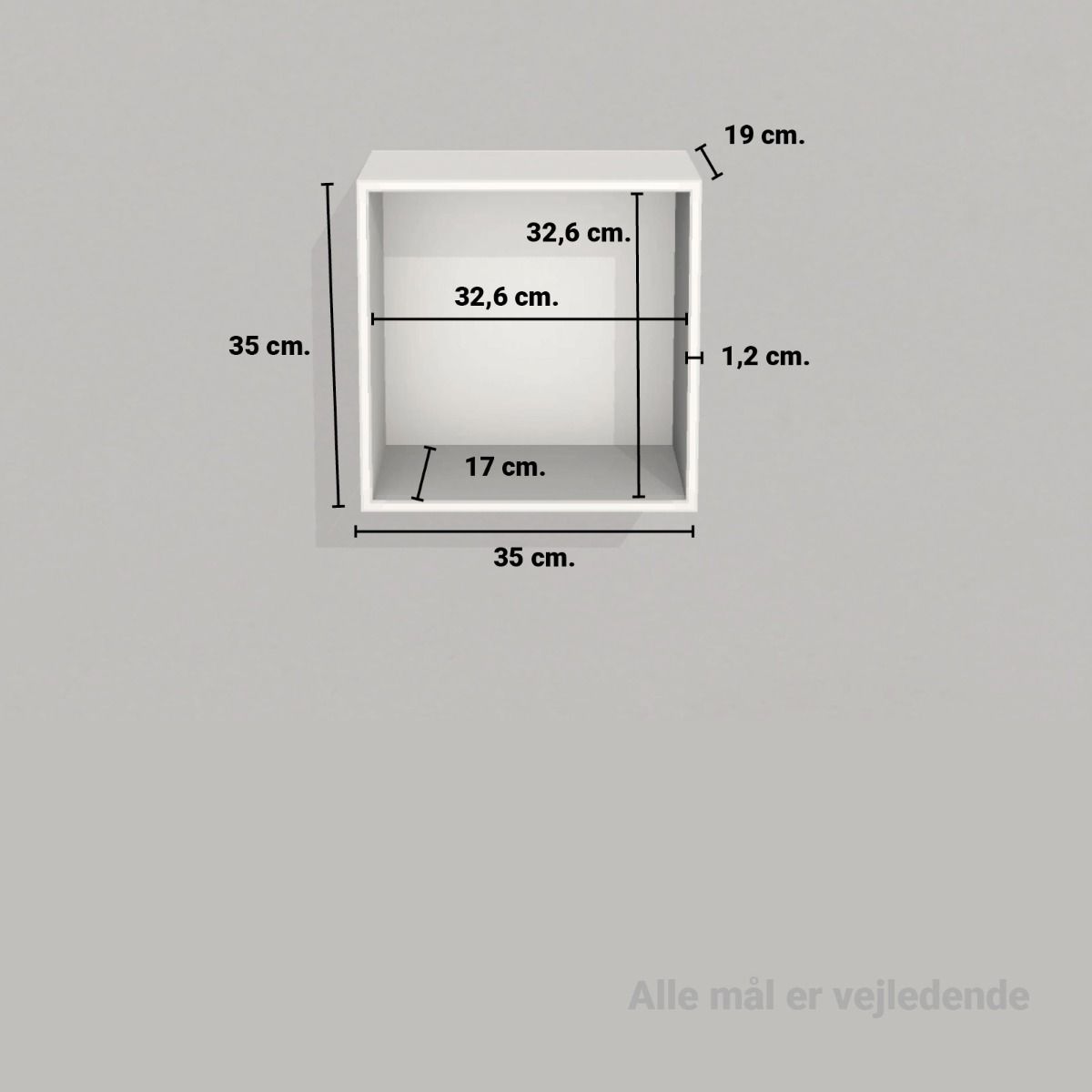 image - Kubik eg kvart reolkasse - 1 rum