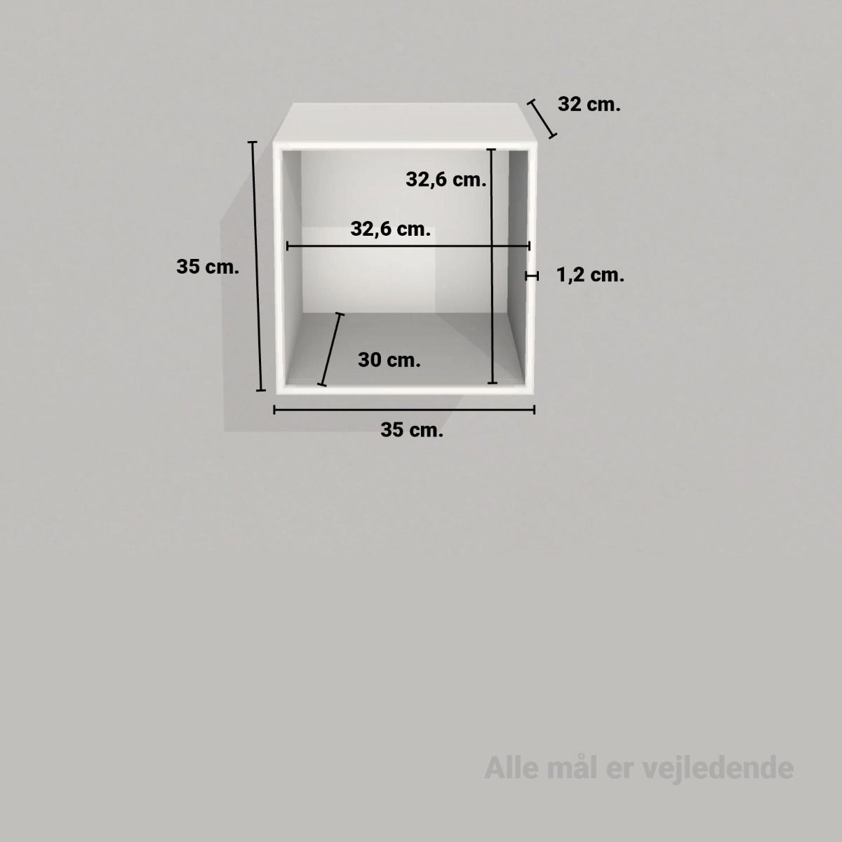 image - Kubik eg kvart reolkasse - 1 rum