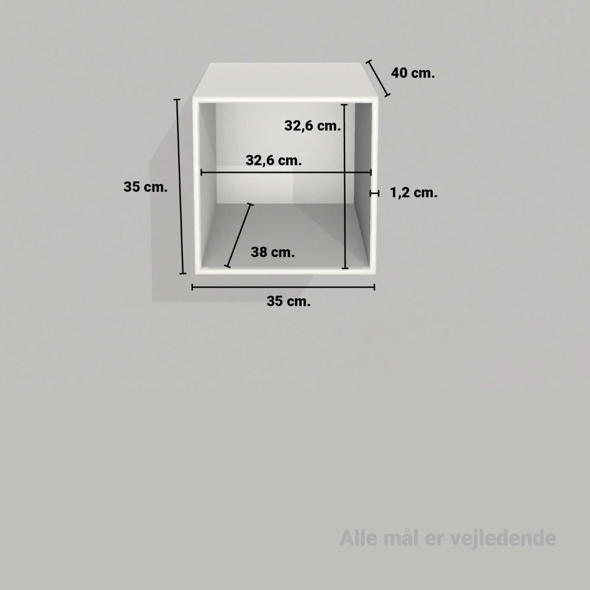 image - Kubik Color kvart reolkasse - 1 rum
