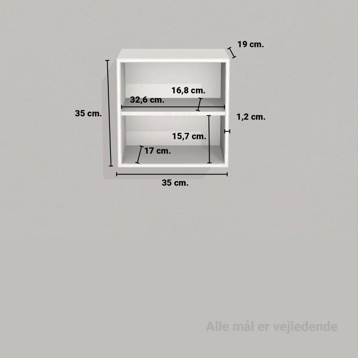 image - Kubik Color kvart reolkasse - 2 rum