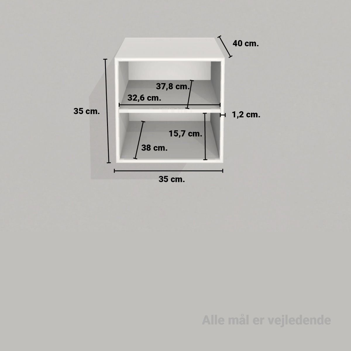 image - Kubik Color kvart reolkasse - 2 rum