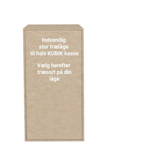 image - KUBIK trælåge - stor indvendig - halv reolkasse
