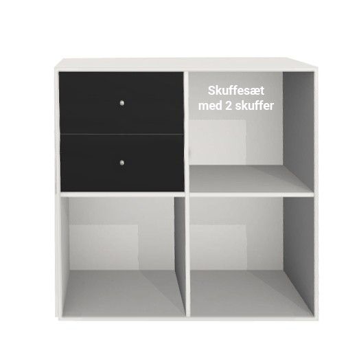 image - to brede skuffer til KUBIK Color hel reolkasse - 4 rum