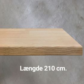 Hylde i egetræ 210 x 20 cm.