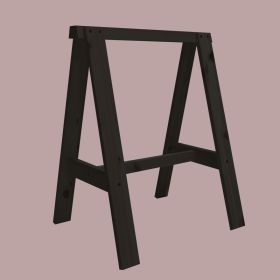 Fast buk i sortbejdset fyr H71 cm.