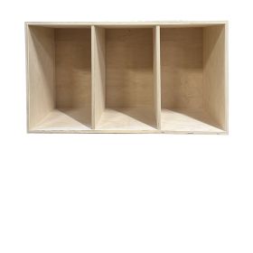 image - Kubik birk halv reolkasse - 3 rum