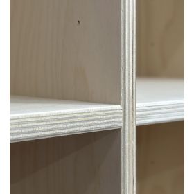 image - Kubik birk hel reolkasse - 4 rum