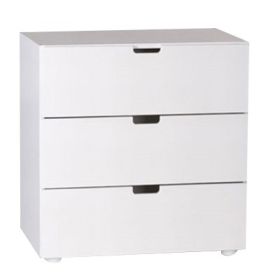 Kommode med 3 skuffer (snowwhite malet)