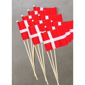 10 stk. Stofflag på pind L61 cm.