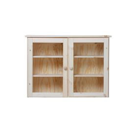 Vitrineskab i fyr (glaslåger)