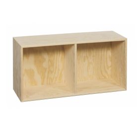 Bogkasse i fyr 60x30x19 cm, 2 rum