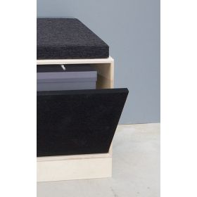 Stoflåge / HIFI låge til kvart reolkasse (xx19 - 35x35 cm.)