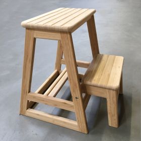 Stigetaburet /trappestige - bambus H49 cm.