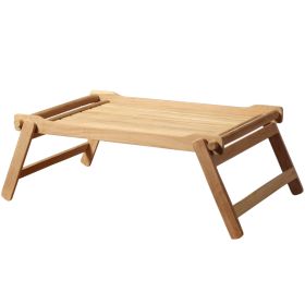 Klassisk sengebakke i teaktræ