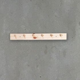 Knagerække med 6 knager - fyr