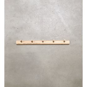 Knagerække med 5 knager - eg (rundt look)