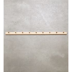 Knagerække med 9 knager - eg (rundt look)