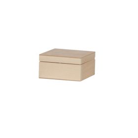 Æske i træ - med låg - 16x16x7 cm.