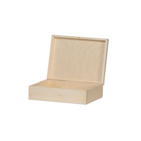 Æske i træ med låg - 20x15x6,5 cm.