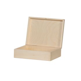 Æske med fladt låg - 27x20x8,3 cm.