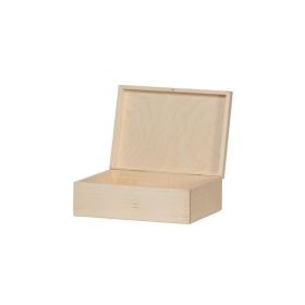 Æske i træ - med låg - 16,5x11x7,5 cm.