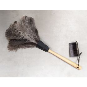 Støvkost med strudsefjer