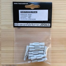 Rawlplugs (Ø6x36 mm - pakke med 10 stk)