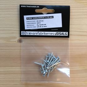 Samleskrue til KUBIK (3x20 mm - 20 stk)