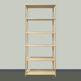 Søjlereol - reol i fyr med 6 hylder