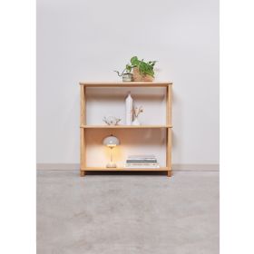 Søjlereol - reol i eg med 3 hylder