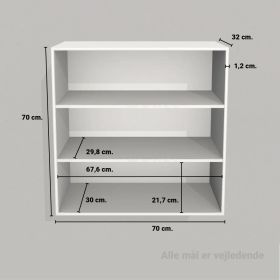 image - Kubik Træ hel reolkasse - 3 rum