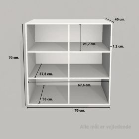 image - Kubik eg hel reolkasse - 6 rum
