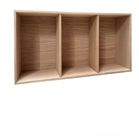 KUBIK eg 70x35 cm. - halv reolkasse - 3 rum