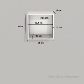 image - Kubik eg kvart reolkasse - 1 rum