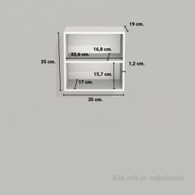 image - Kubik eg kvart reolkasse - 2 rum