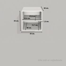 image - Kubik eg kvart reolkasse - 2 rum