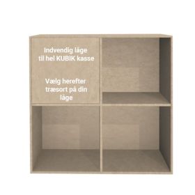 KUBIK trælåge - lille indvendig - Hel reolkasse