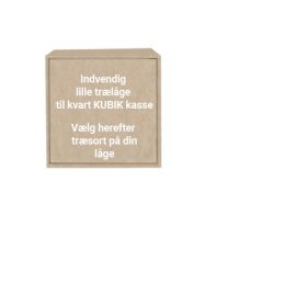 KUBIK trælåge - lille indvendig - kvart reolkasse