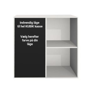 KUBIK Color låge - stor indvendig - Hel reolkasse