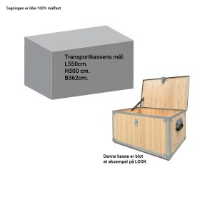 Plyfa transportkasse 550x362x300 mm.