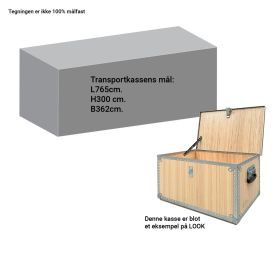 Plyfa transportkasse 765x362x300 mm.