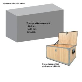 Plyfa transportkasse 765x362x400 mm.
