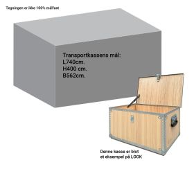 Plyfa transportkasse 740x562x400 mm.
