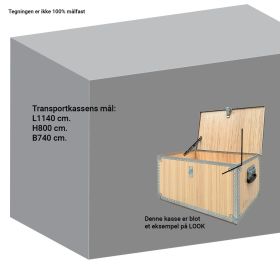 Plyfa transportkasse 1140x740x800 mm.