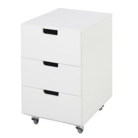 Rullekommode m. 3 skuffer (snow whitemalet)