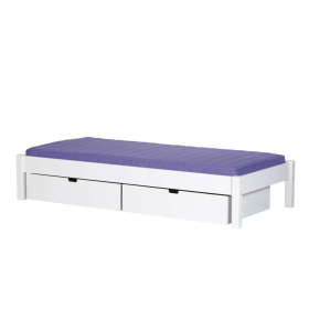 Briks med skuffer, snow white (90x200)