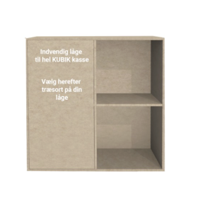 KUBIK trælåge - stor indvendig - hel reolkasse